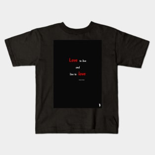 Saying about love , font colour Kids T-Shirt